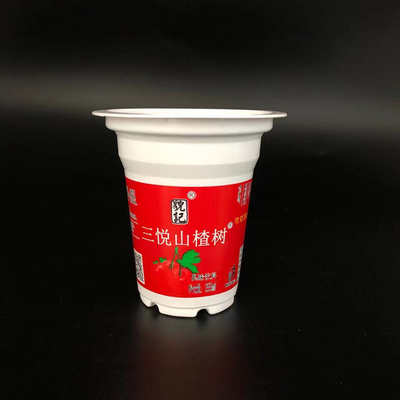 Oripack 250 گرمی فنجان های قهوه پلاستیکی یکبار مصرف بستنی درب فویل آلومینیوم زیست تخریب پذیر