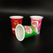 بستنی یکبار مصرف بدون بو 125 گرمی فنجان های قهوه پلاستیکی سفید با درب برای نوشیدنی های سرد